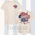 Red, white, and Race natural tee