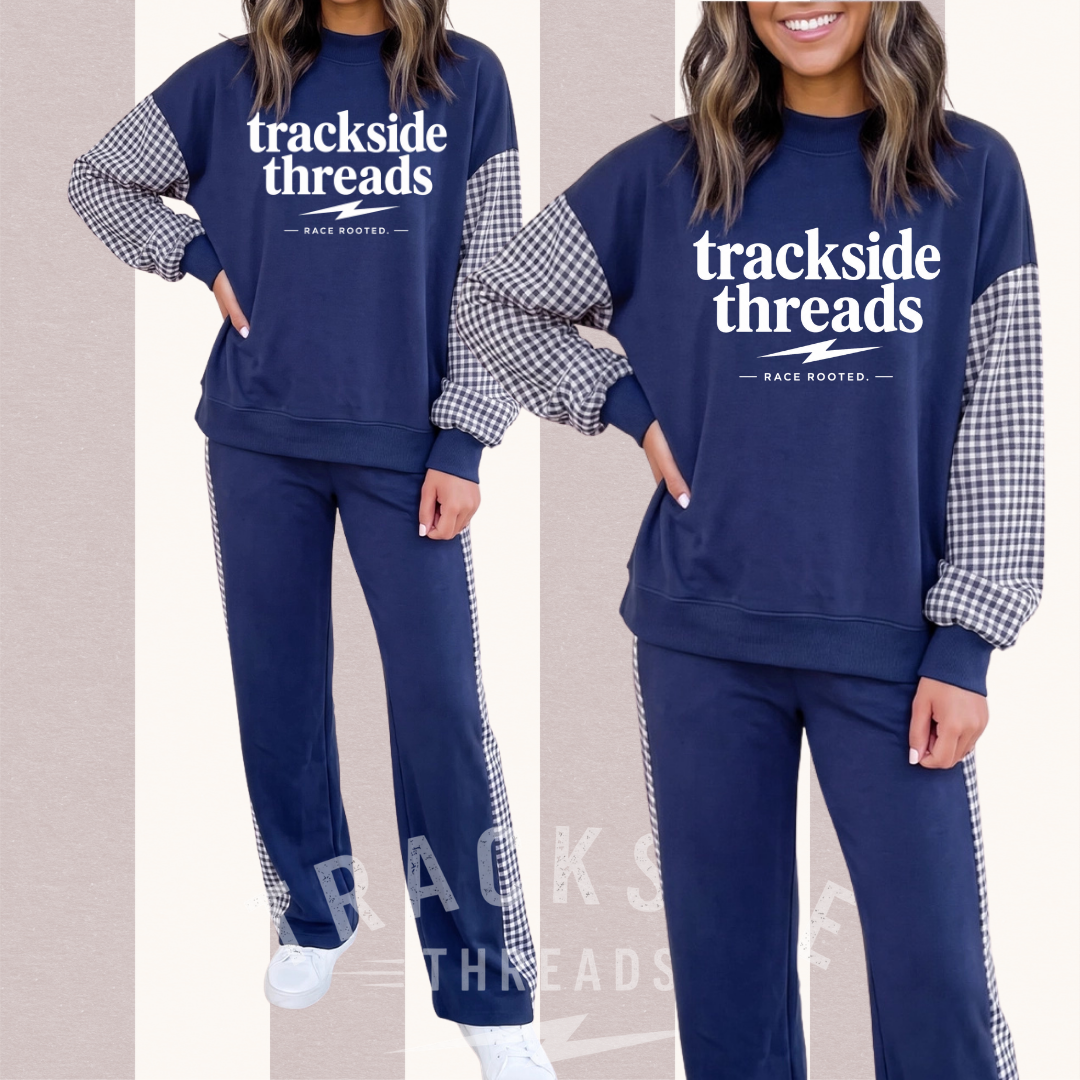 Trendy trackside plaid set