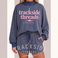 Trendy striped mockneck navy