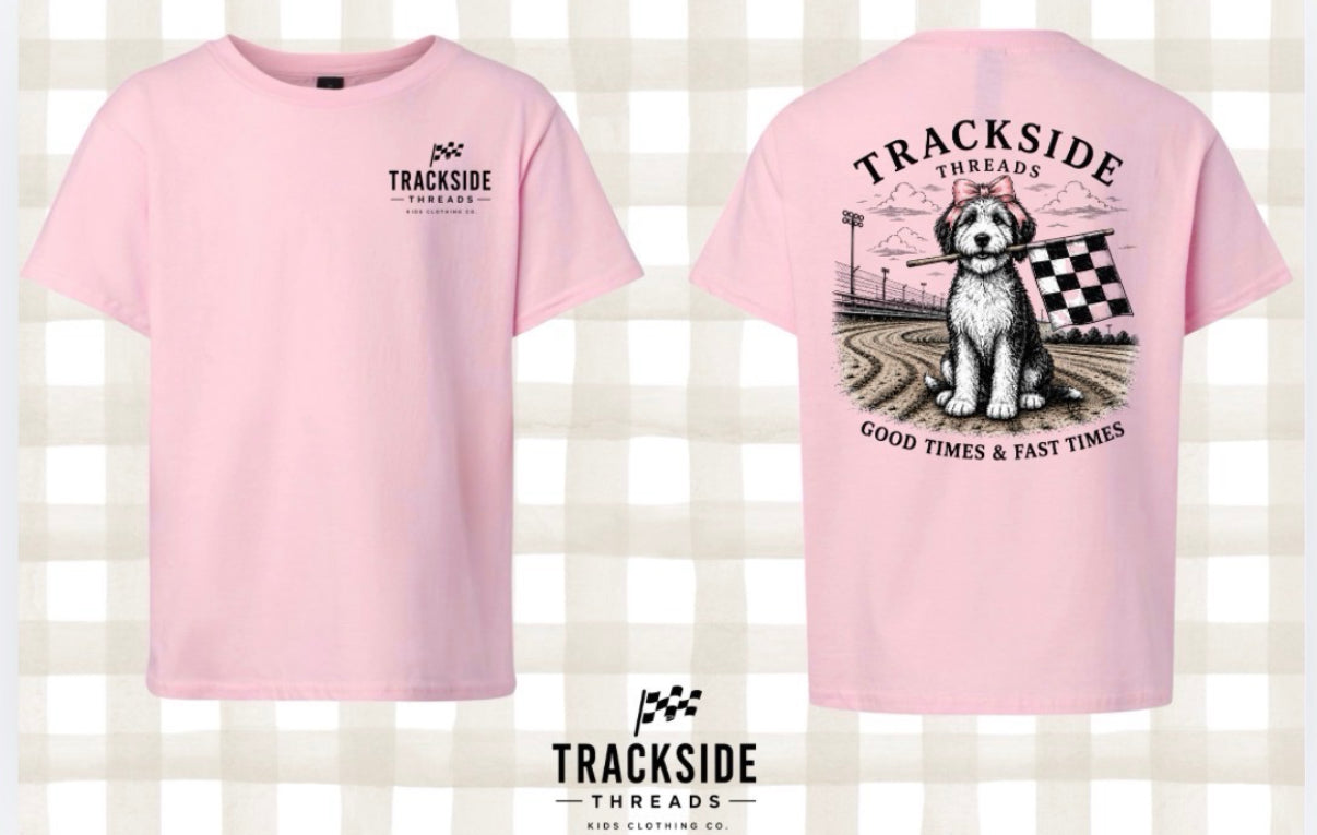Pit Crew Pup Tee (Pink)