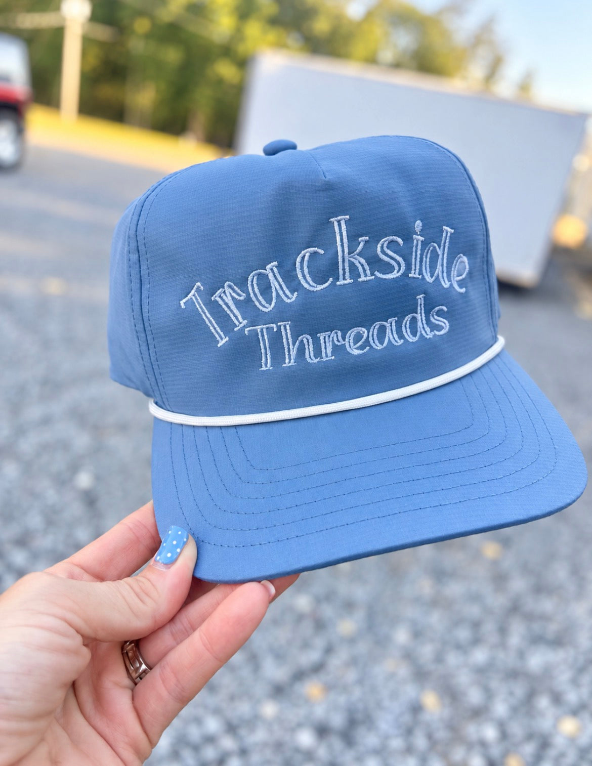 Trendy Trackside Rope Hat (Blue Jean)