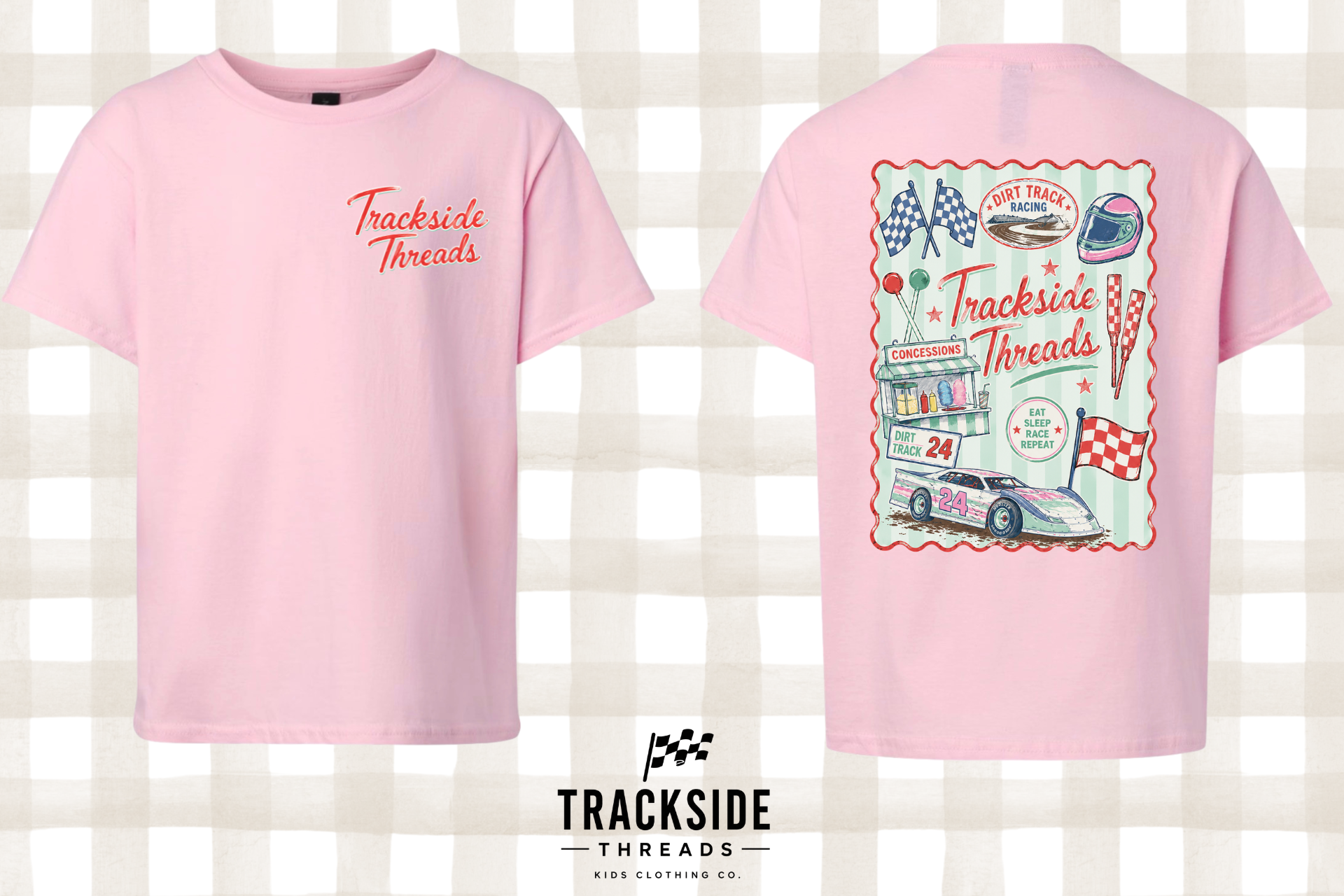 Little Miss Checkered Tee (Late Model Car)