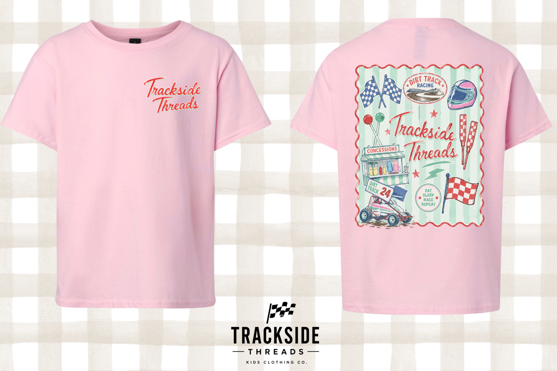 Little Miss Checkered Tee (Sprint Car)