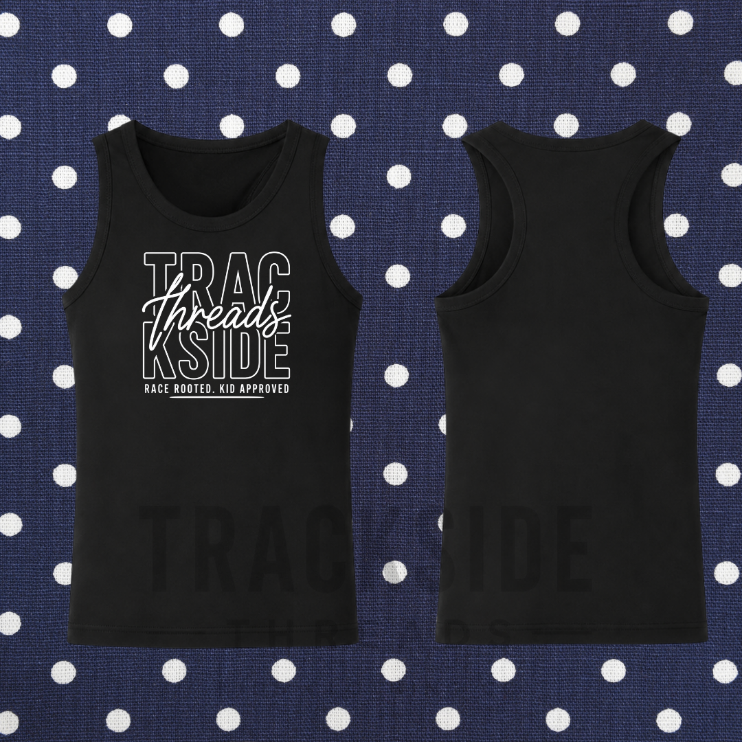 Trackside kids black tee