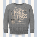 Free pit pass kid crewneck