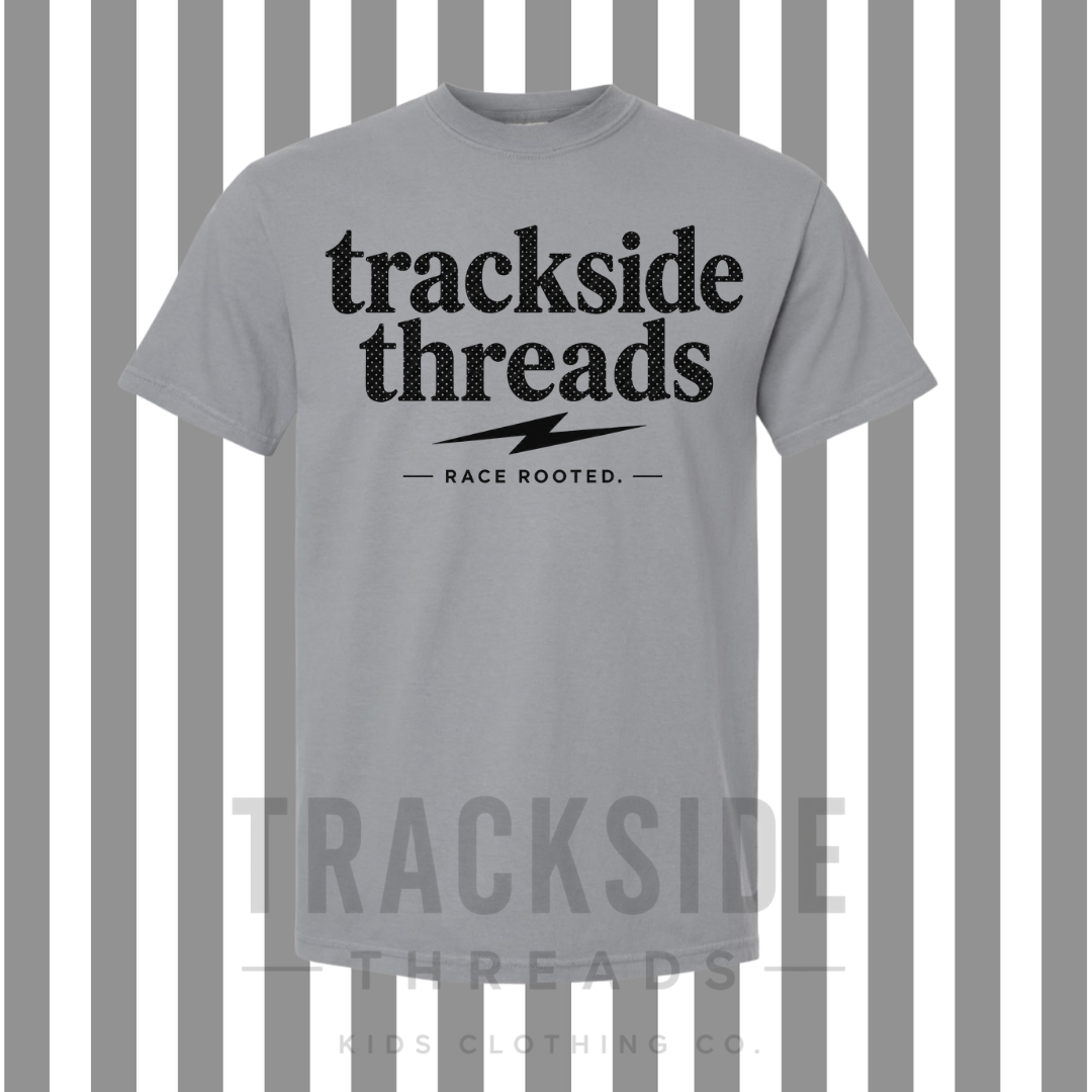 Adult Trackside Threads polka CC tee