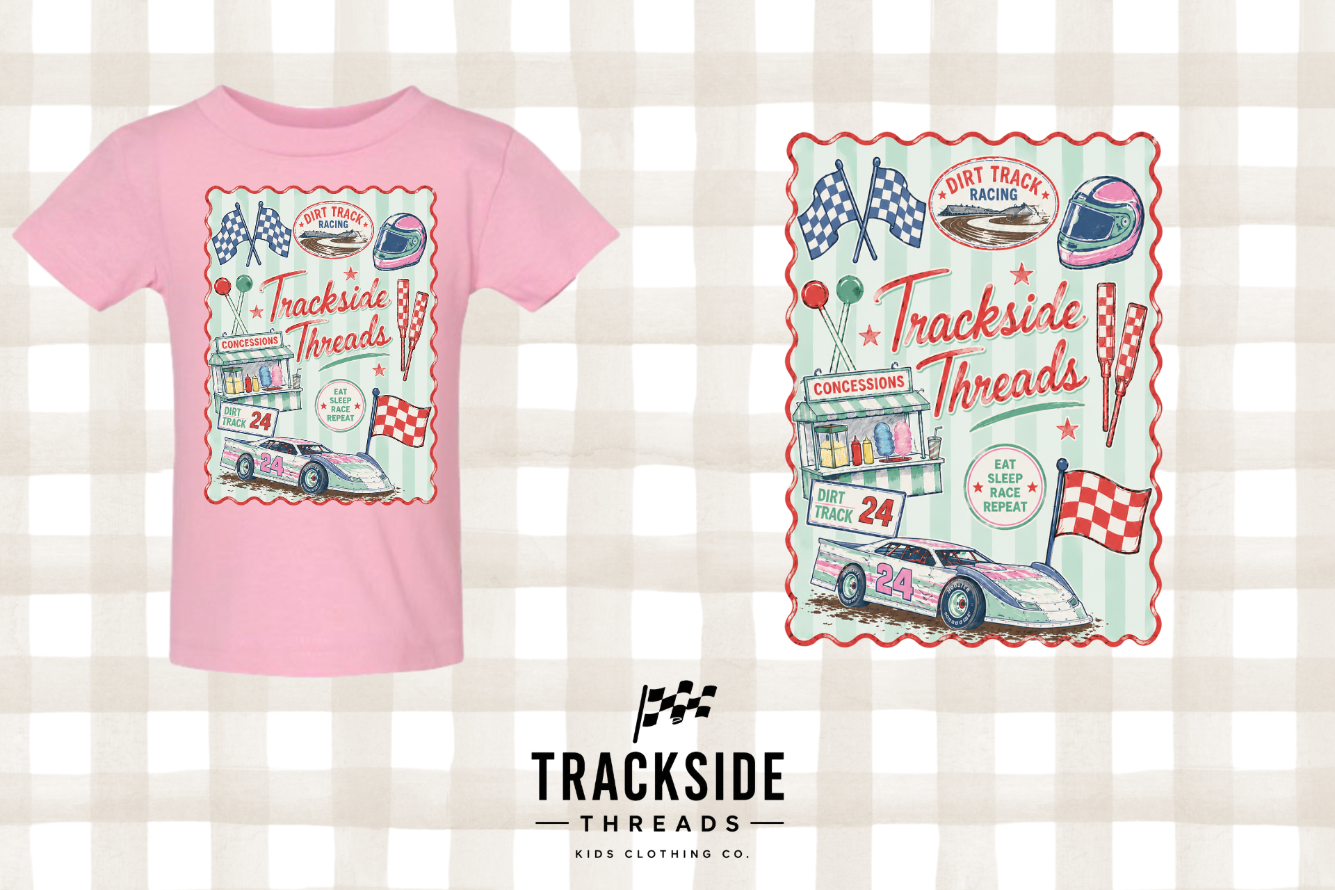 Tiniest Fans Little Miss Checkered Tee