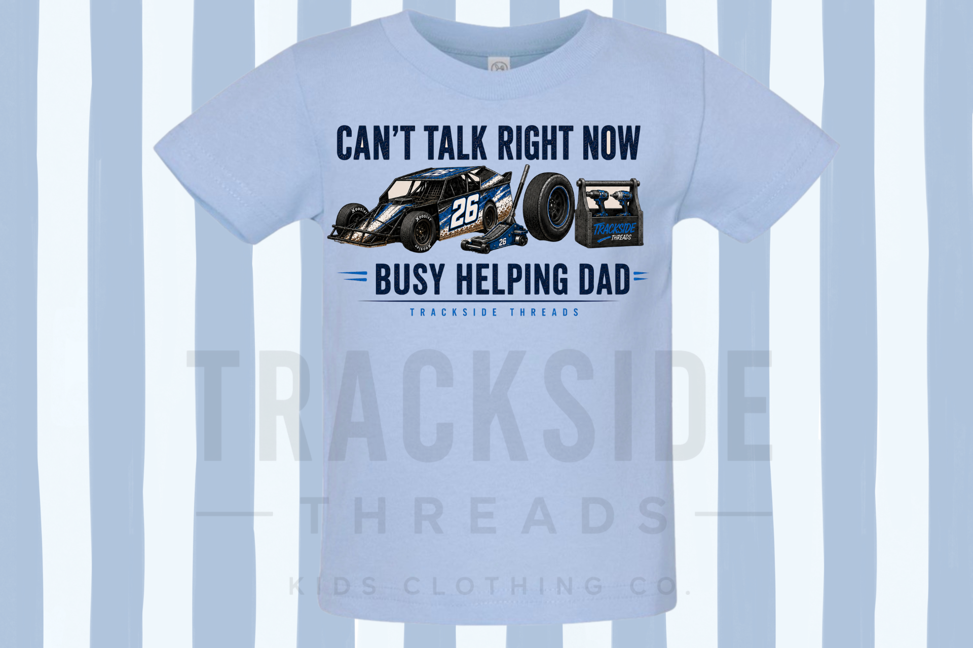 Busy Helping Dad Tee (Blue Modified)