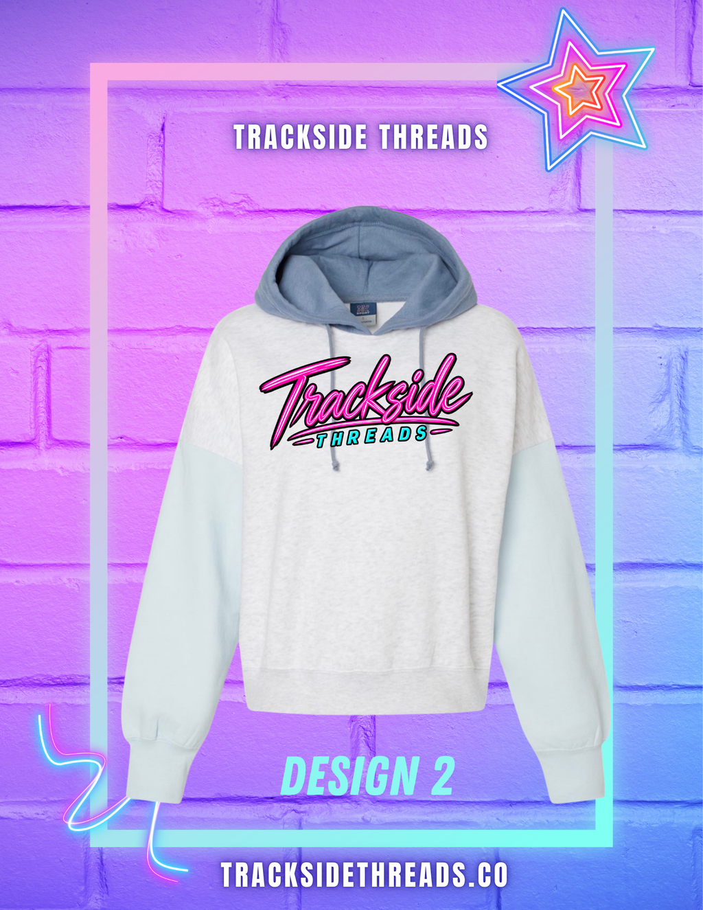 Teal Color Block Hoodie